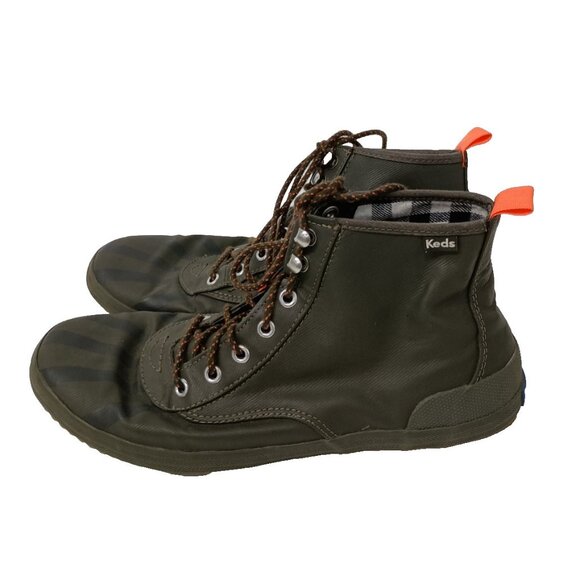 Keds Womens Scout Boots Size 8.5 Olive Green Canvas Insulated Water Resistant - Picture 1 of 9